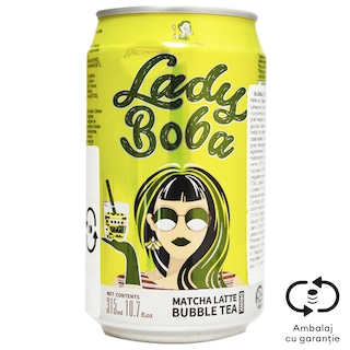 Lady Boba | Bautura racoritoare Lady Boba Matcha Latte 315ml