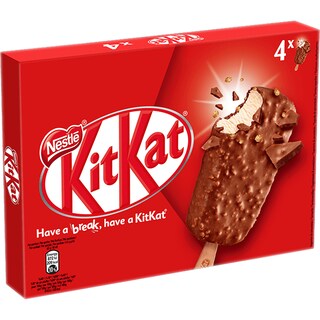 KitKat | Inghetata cu aroma de vanilie, cu invelis de ciocolata cu lapte 4x62g