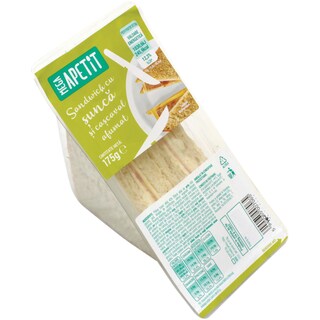 Mega Apetit | Sandwich cu sunca si cascaval afumat 175g