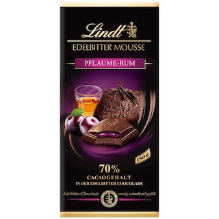 Lindt | Ciocolata 70% cacao cu mousse de ciocolata, prune si rom 150g