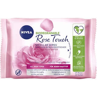 Nivea | Servetele micelare biodegradabile cu apa de trandafiri, 25 bucati