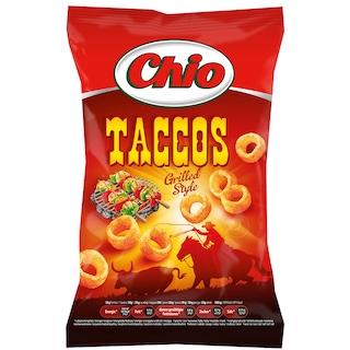 Chio | Taccos | Snack cu grau si cartof expandat si prajit cu aroma de grill 60g