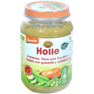 Holle | Bio | Piure eco de cartofi, mazare si zucchini 190g