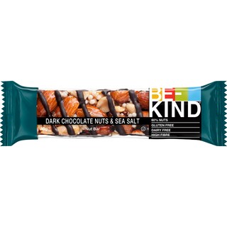 Be Kind | Baton cu migdale, arahide, sare de mare si glazura cu aroma de ciocolata neagra 40g