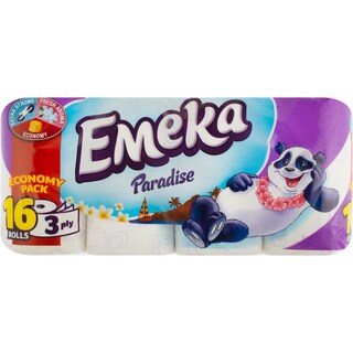 Emeka | Hartie igienica Paradise 16role 3 straturi