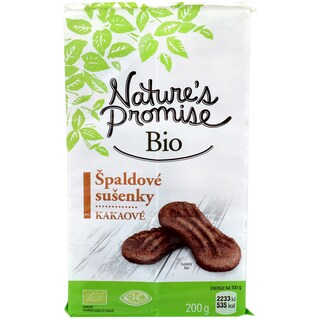 Nature's Promise Bio | Biscuiti cu grau spelta si cacao 200g
