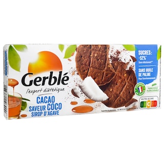 Gerble | Biscuiti cu cacao, cocos si sirop de agave 132g