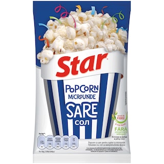 Star | Popcorn cu sare pentru microunde 80g