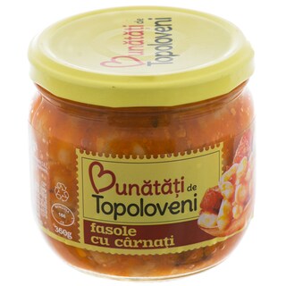 Topoloveni | Fasole cu carnati 360g