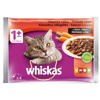 Whiskas | Hrana umeda completa in sos pentru pisici adulte 4x100g