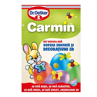 Dr. Oetker | Carmin | Kit vopsea sidefata si decoratiuni 3D, 20g