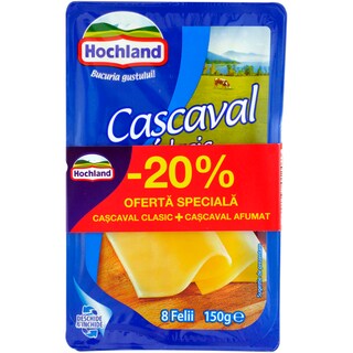 Hochland | Pachet cascaval clasic si afumat 2x150g