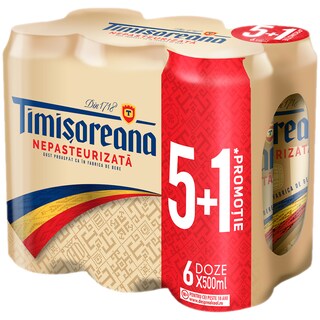 Timisoreana | Bere blonda nepasteurizata 6x500ml