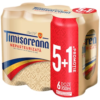 Timisoreana | Bere blonda nepasteurizata 6x500ml
