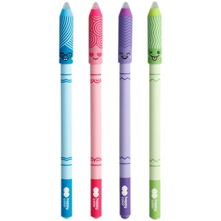 Happy Color | Roller gel cu rescriere, 0.5mm, albastru, Faces LOL, diverse modele