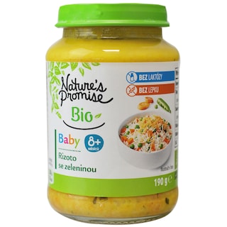 Nature's Promise Bio Baby | Orez cu legume si branza bio, +8 luni 190g