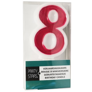 Party Stars | Lumanare aniversara cifra 8