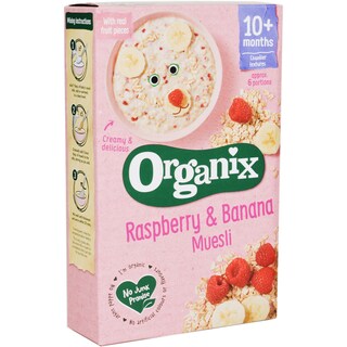 Organix | Cereale musli eco 10+ cu banane si zmeura 200g