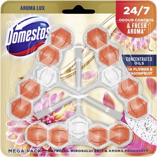 Domestos | Odorizant de toaleta Dhalia Flower & Dragofruit 3x55g