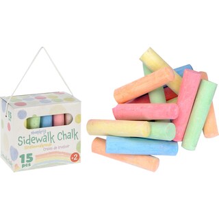 (bucata) | Creta colorata pentru asfalt, 15 buc