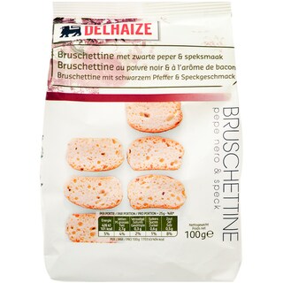 Delhaize | Bruschetine cu piper negru si aroma de sunca afumata 100g