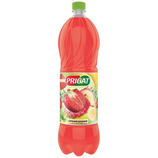 Prigat | Bautura racoritoare necarbonatata cu piure de banane si de capsuni 1.75L