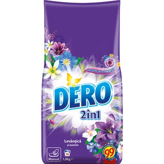 Dero | 2in1 | Detergent manual pudra levantica si iasomie 1.8kg
