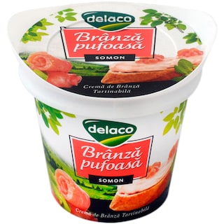 Delaco | Branza pufoasa cu somon 140g