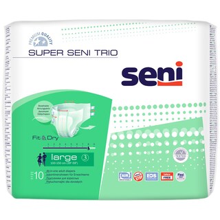 Seni | Super | Scutece adulti Trio Large, 10 bucati