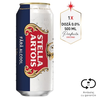 Stella Artois | Bere blonda fara alcool 0.5L