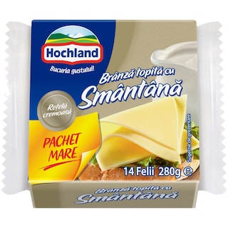 Hochland | Branza topita cu smantana, felii, Pachet mare 280g