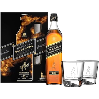 Johnnie Walker | Black Label | Whisky 0.7L + 2 pahare