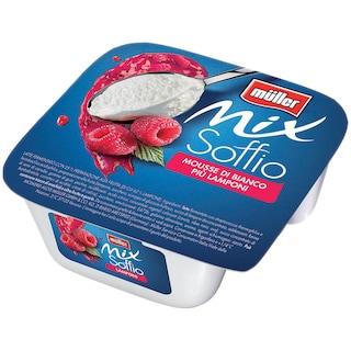 Muller | Iaurt Soffio cu zmeura 150g