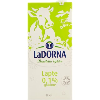 LaDORNA | Lapte UHT 0.1% grasime 1l