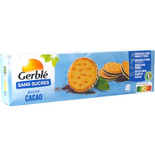 Gerble | Glucoregul | Biscuiti sandvis cu ciocolata, fara zahar 185g
