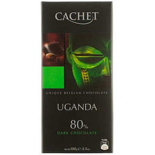Cachet | Ciocolata neagra cu uganda 80% 100g