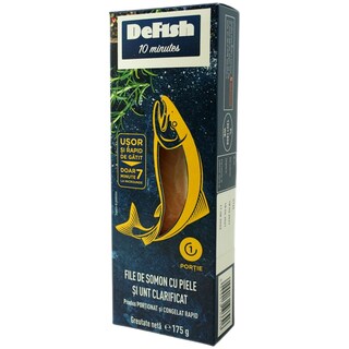 Defish | File de somon cu piele si unt clarificat 175g