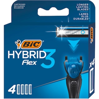 Bic | Flex 3 Hybrid | Rezerve aparat de ras, 4 bucati