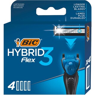 Bic | Flex 3 Hybrid | Rezerve aparat de ras, 4 bucati