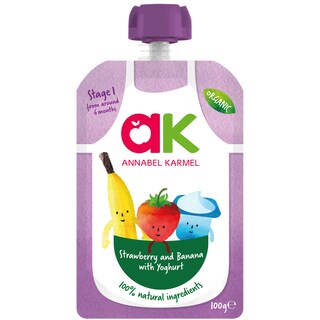 Annabel Karmel | Piure bio banane, capsuni si iaurt 100g