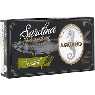 Adriano | Sardine premium in ulei vegetal fara gluten 90g