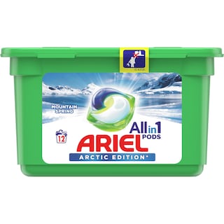 Ariel | Arctic | Detergent Mountain Spring Arctic Edition, 12 capsule