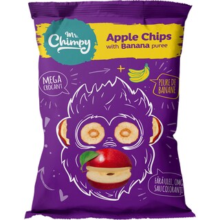 Mr. Chimpy | Chipsuri de mere uscate cu piure de banane 30g