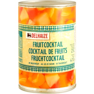 Delhaize | Cocktail de fructe in suc de struguri 410g