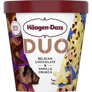 Haagen Dazs | Inghetata Duo Belgian Chocolate & Vanilla Crunch 350g