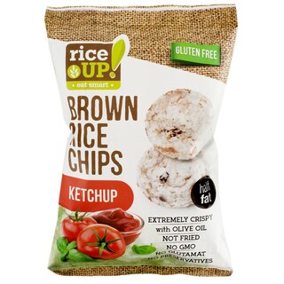 Rice Up | Chipsuri din orez brun integral cu ketchup 60g