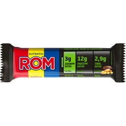 Baton Proteic ciocolata, rom, arahide 41g