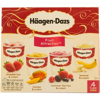 Haagen Dazs | Inghetata cu diverse fructe 4 bucati 4x100ml