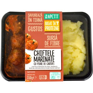 Mega Apetit | Chiftele marinate cu piure de cartofi 350g