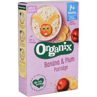 Organix | Cereale 7+ eco cu banane si prune 200g